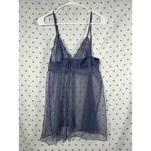 Victorias secret sheer XL babydoll nightie lingerie grey